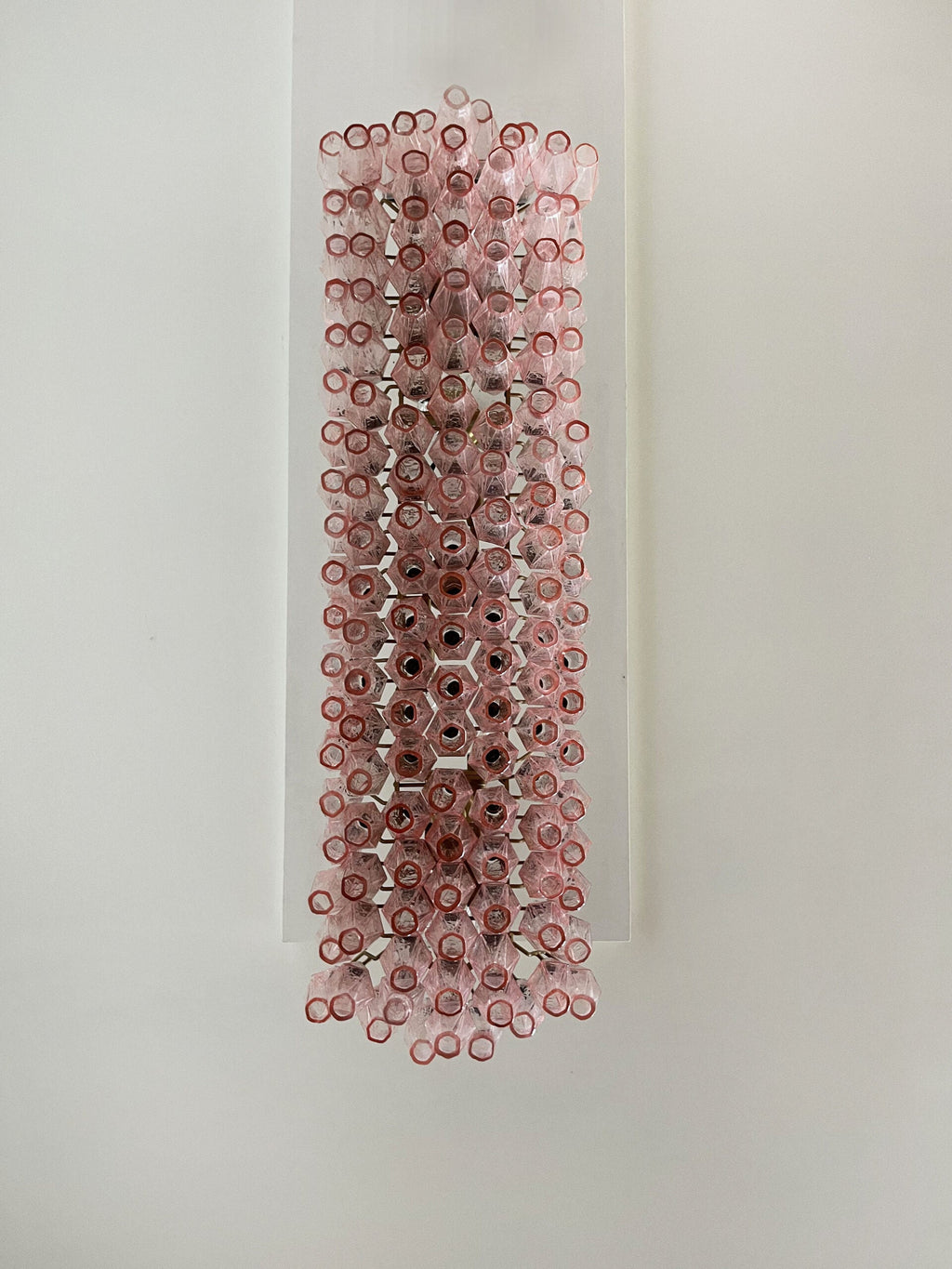 Mid-Century Murano Chandelier | Punto di Luce |  138 Pink Poliedri Glass