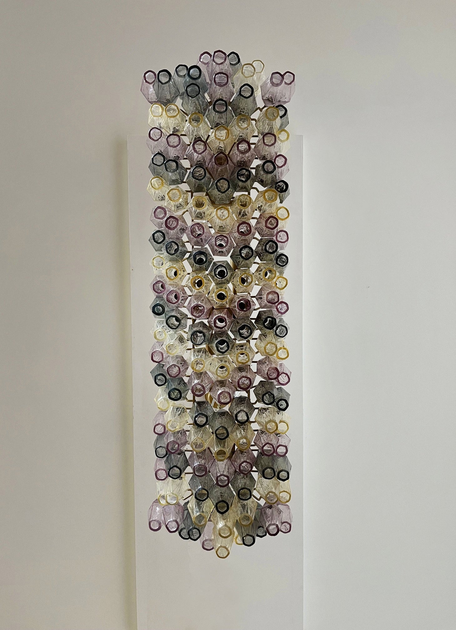 Mid-Century Murano Chandelier | Punto di Luce |  138 Multicolored Poliedri Glass