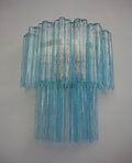 Mid-Century Murano Wall Lamp | Punto di Luce |  13 Blue Glass Tubes | Punto di Luce |  1 Pair