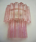 Mid-Century Murano Wall Lamp | Punto di Luce |  13 Pink Glass Tubes | Punto di Luce |  1 Pair