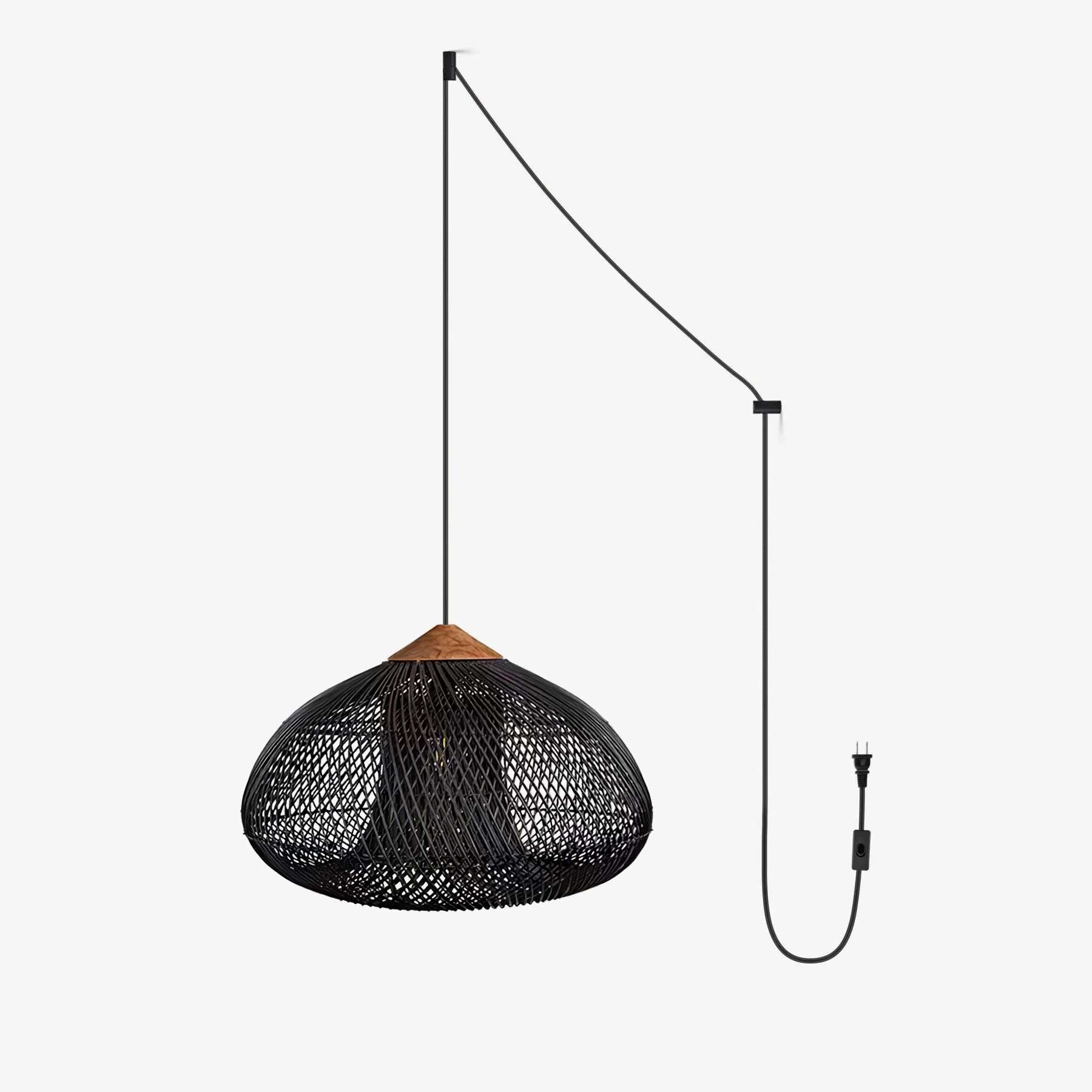 Braided Rattan Swag Pendant Lamp - Vakkerlight