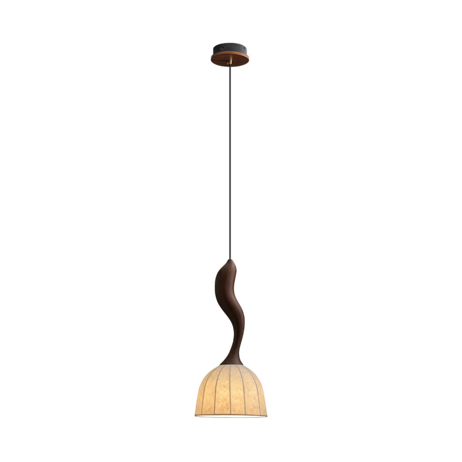 Elowen Twisted Wood Pendant Light - Vakkerlight