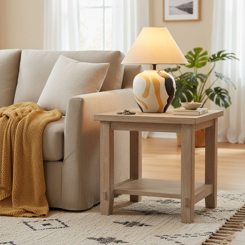 Abstract Pattern Ceramic Table Lamp