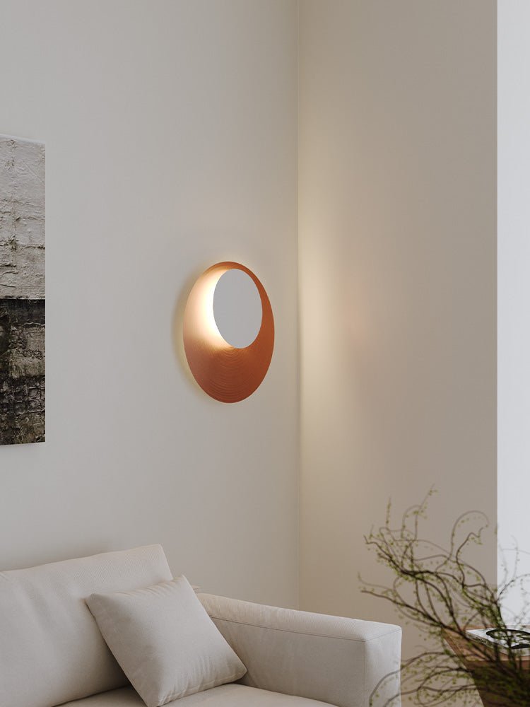 Abstract Circular Crescent Wall Sconce