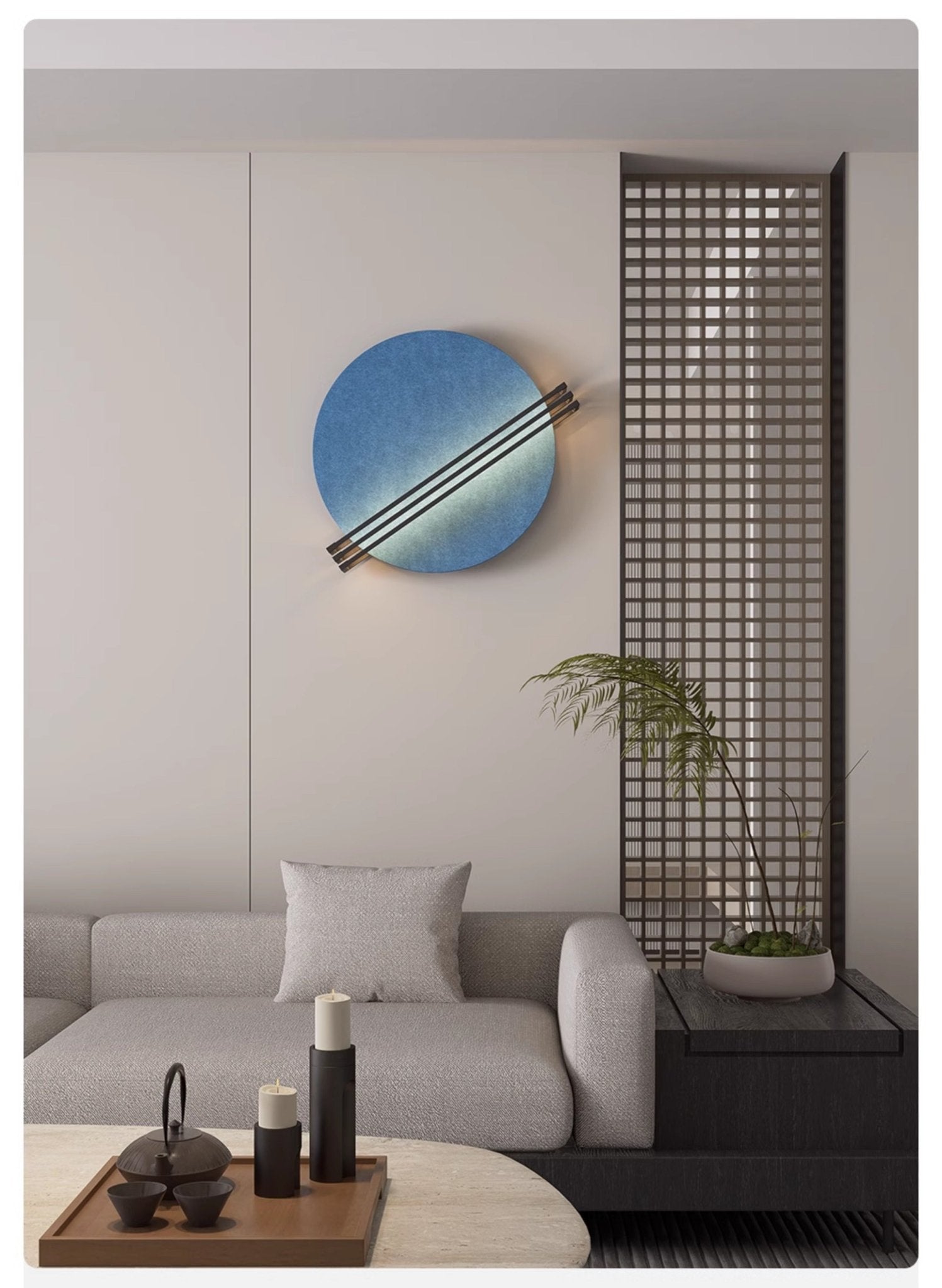 Abstract Sunrise Felt Wall Sconce