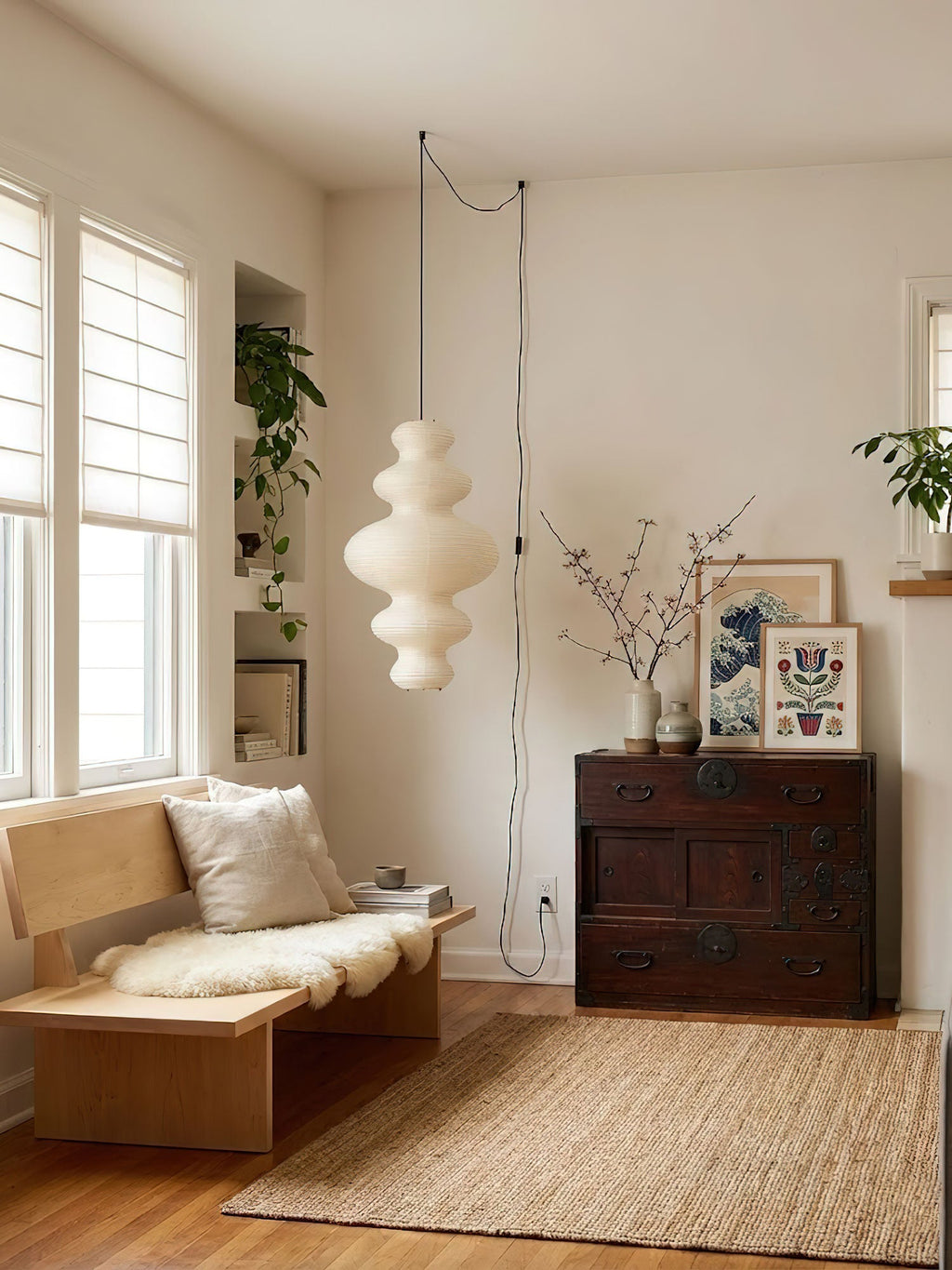 Akari Juni Pendant Swag Lamp