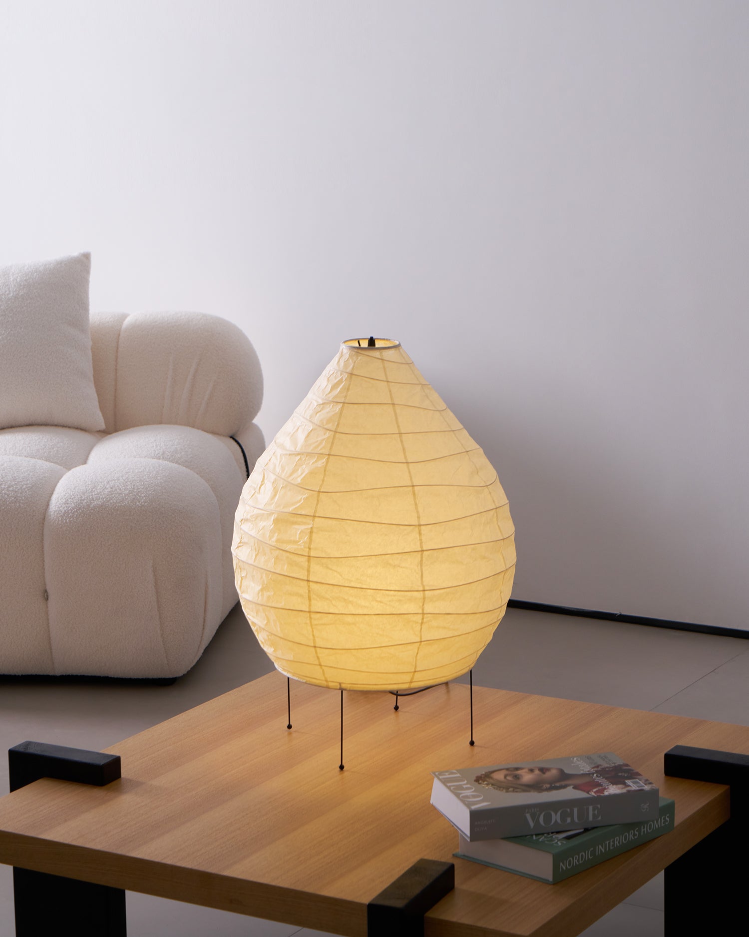 Lampă de masă cu felinar din hârtie Washi