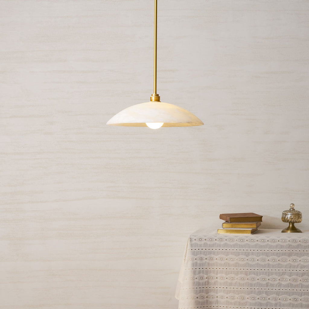 Alabaster Dome Pendant Lamp