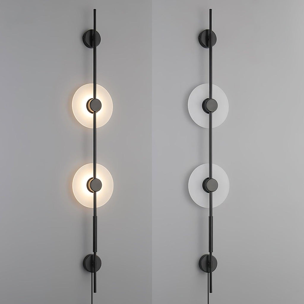Alabaster Vertical Plug-in Wall Sconce
