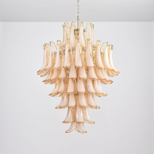 Candelabru cu petale din sticlă de Murano Amber Cloud