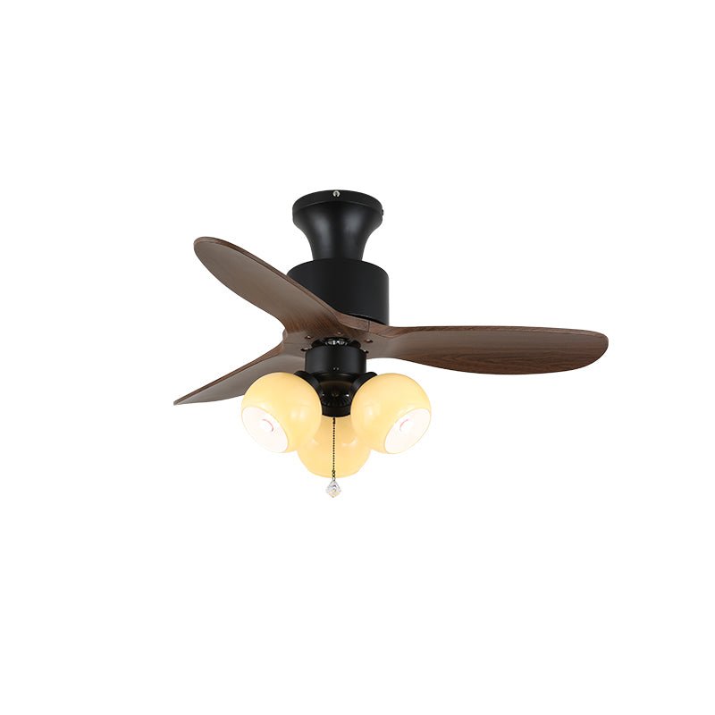 Amberglo Retro Ceiling Fan Light - Vakkerlight