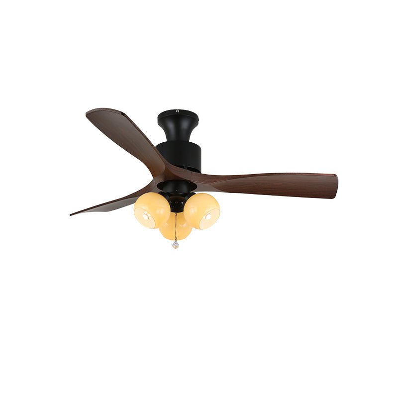 Amberglo Retro Ceiling Fan Light - Vakkerlight