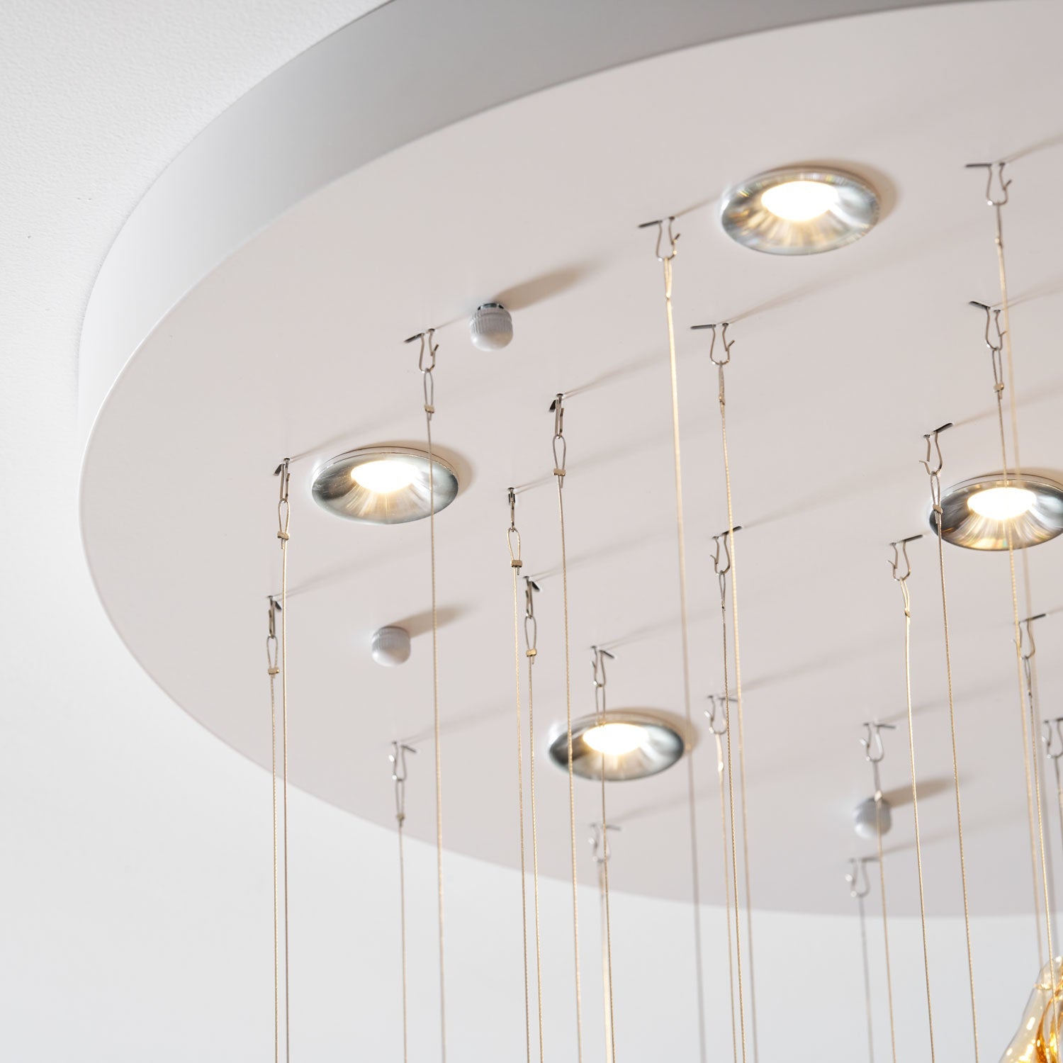 Aqua Ripple Glass Art Customize Chandelier