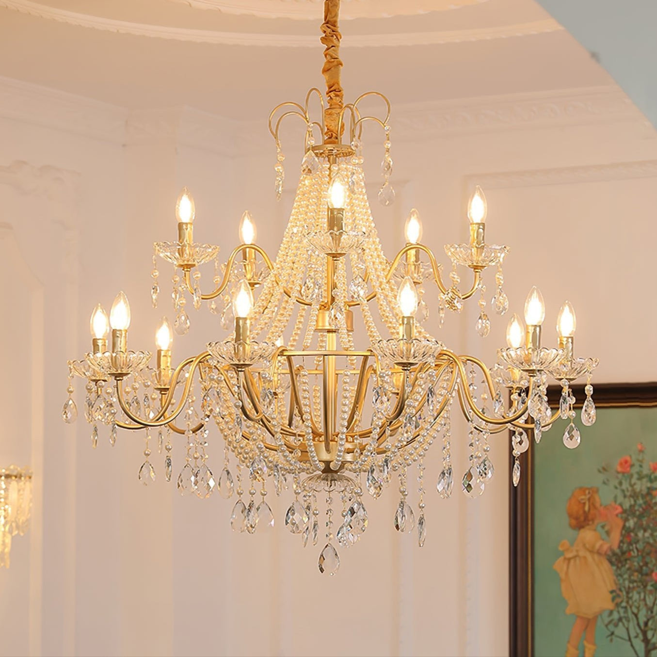 Arcadia Gold Chandelier - Vakkerlight