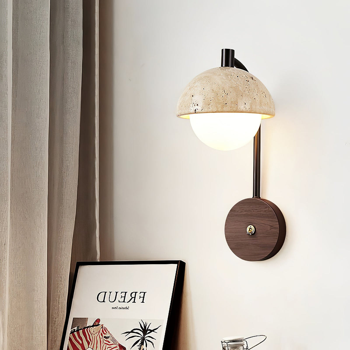 Arco Travertine Wall Lamp