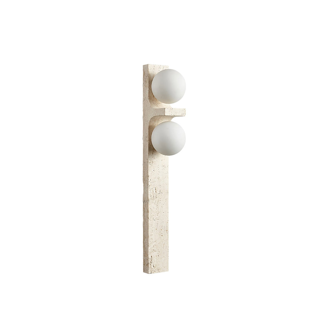 Asymmetrical Travertine Wall Sconce