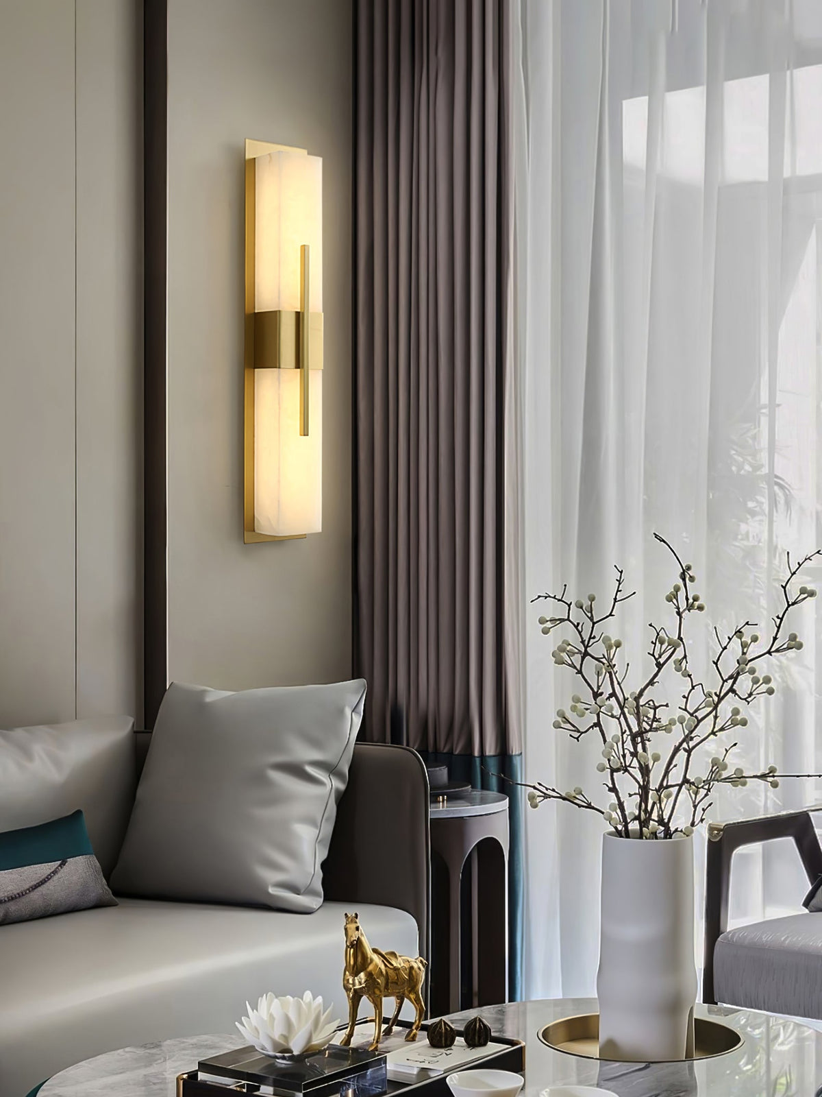 Axis Twin Alabastr Sconce