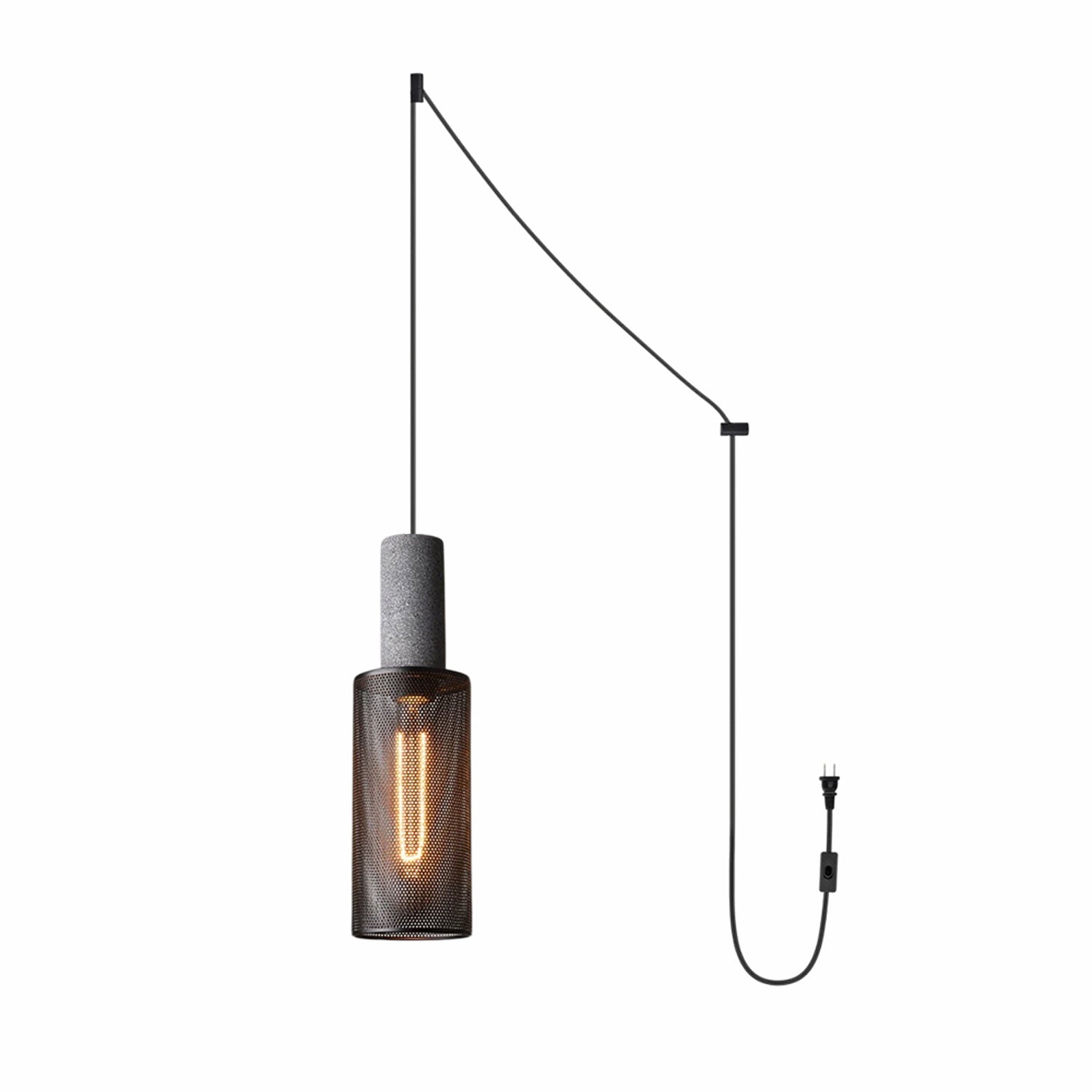 Cement Mesh Plug - in Pendant Lamp - Vakkerlight
