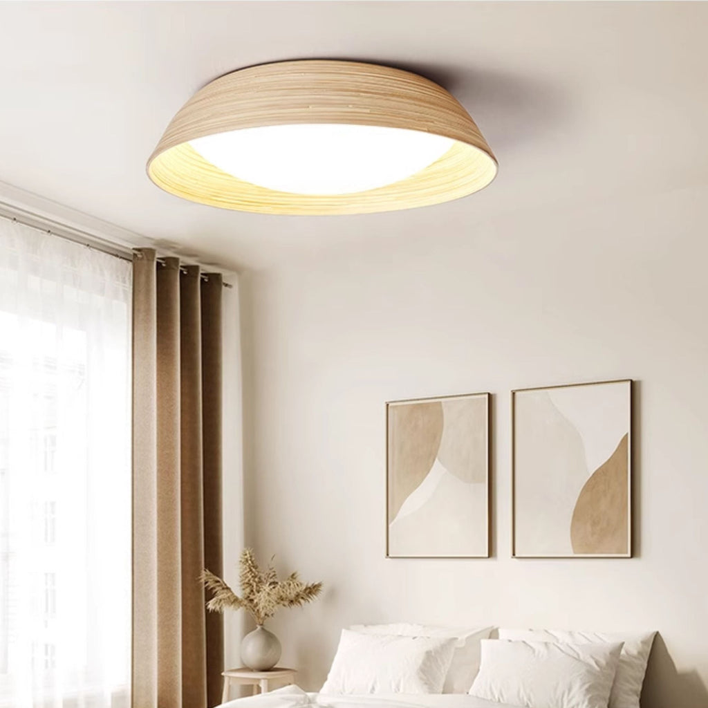 Bamboo Textured Ceiling Lamp