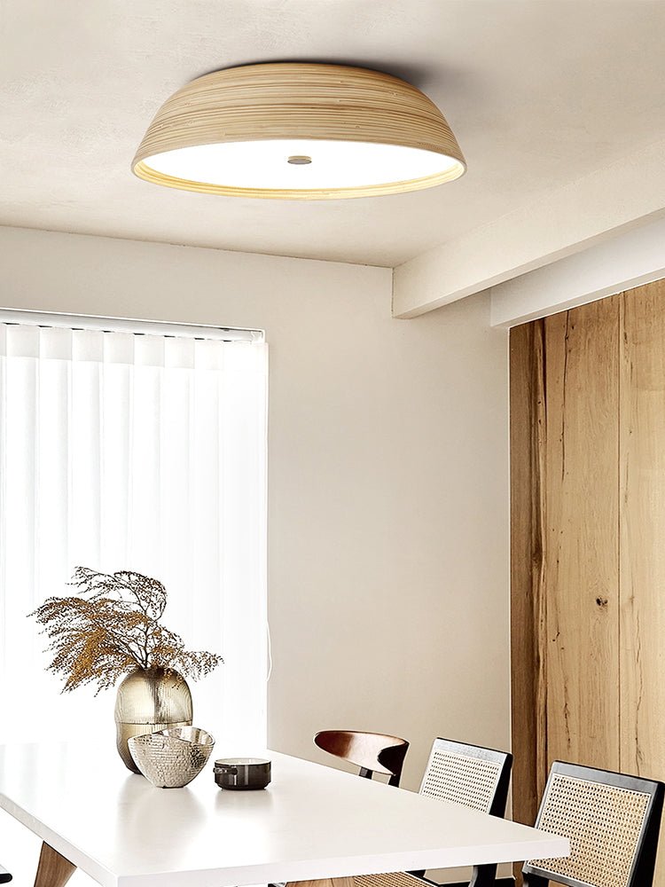 Bamboo Textured Ceiling Lamp