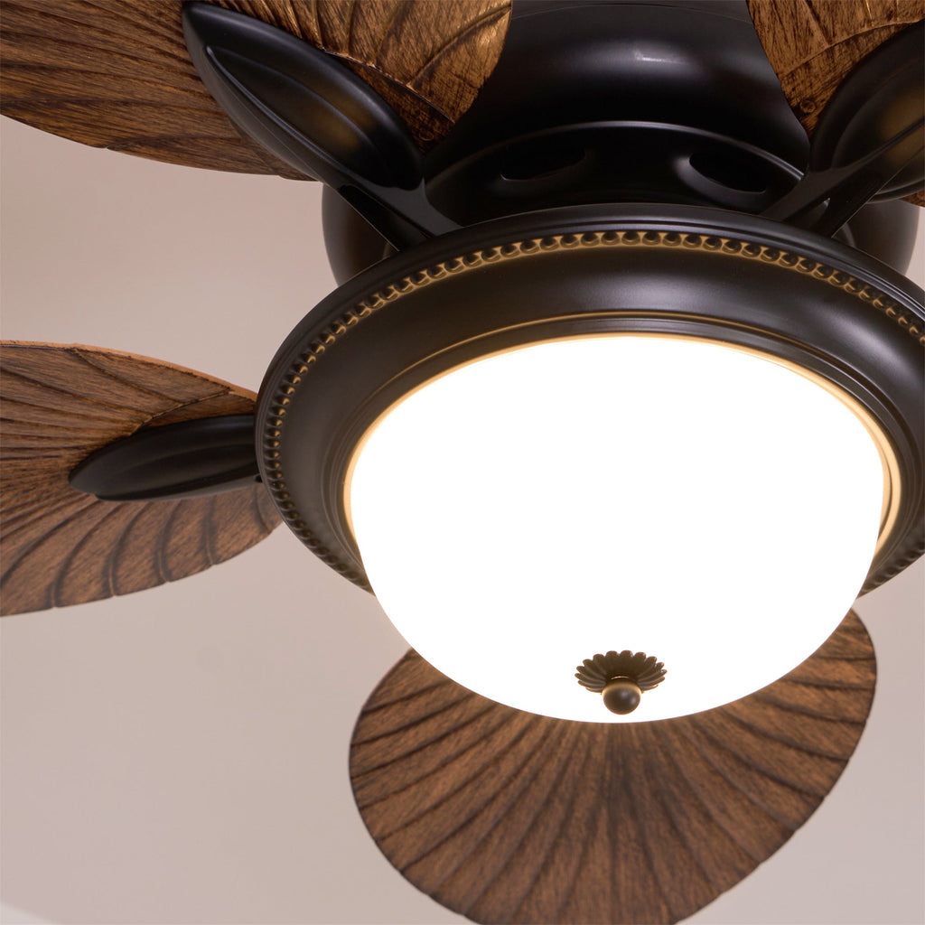 Lampă de tavan cu ventilator de frunze de bananier