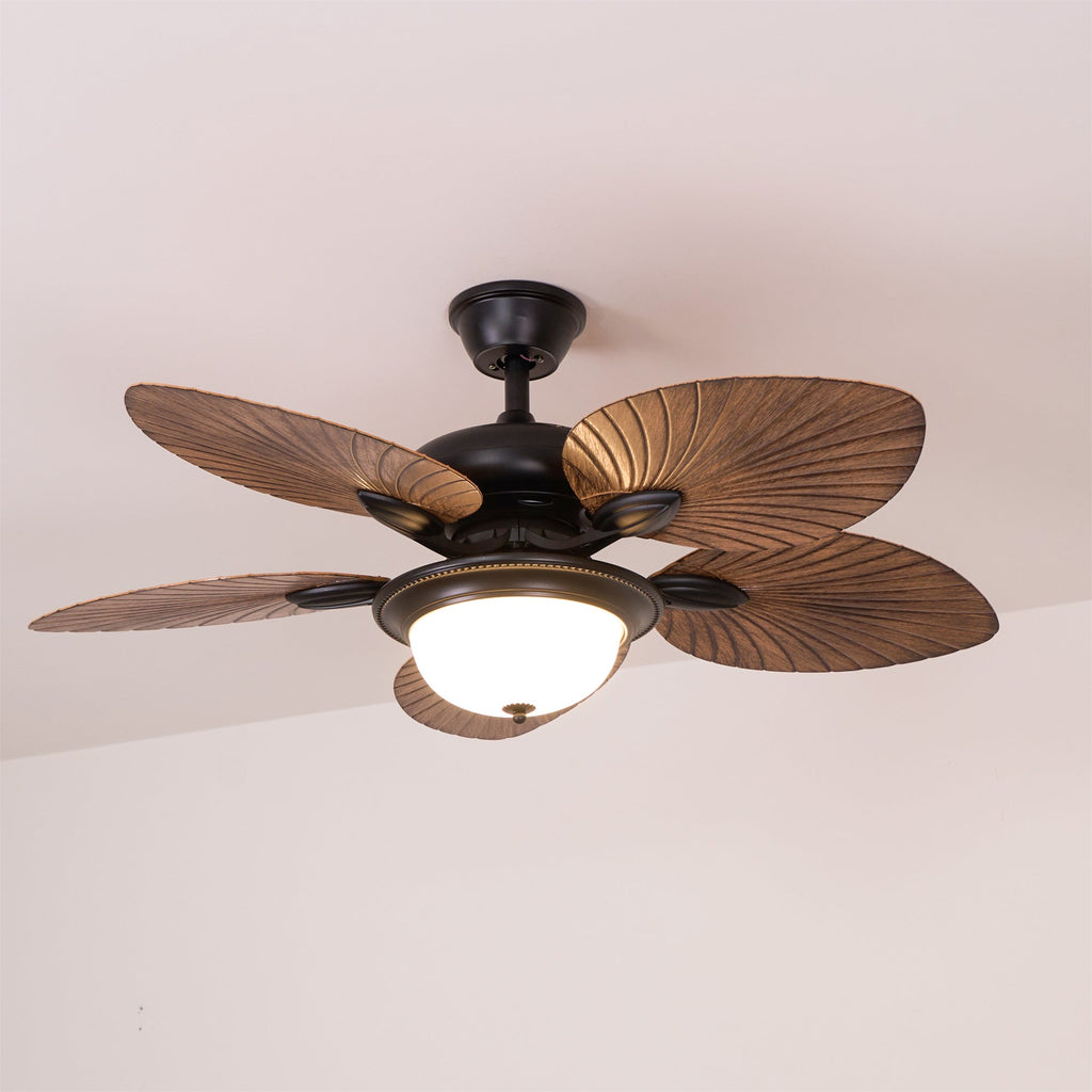 Lampă de tavan cu ventilator de frunze de bananier