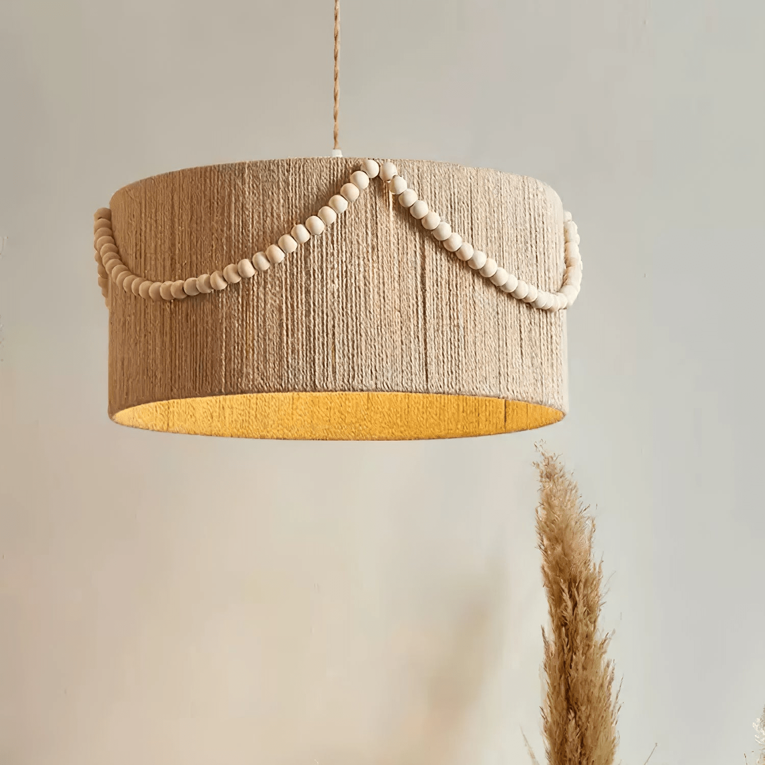 Lampă suspendată Boho cu mărgele