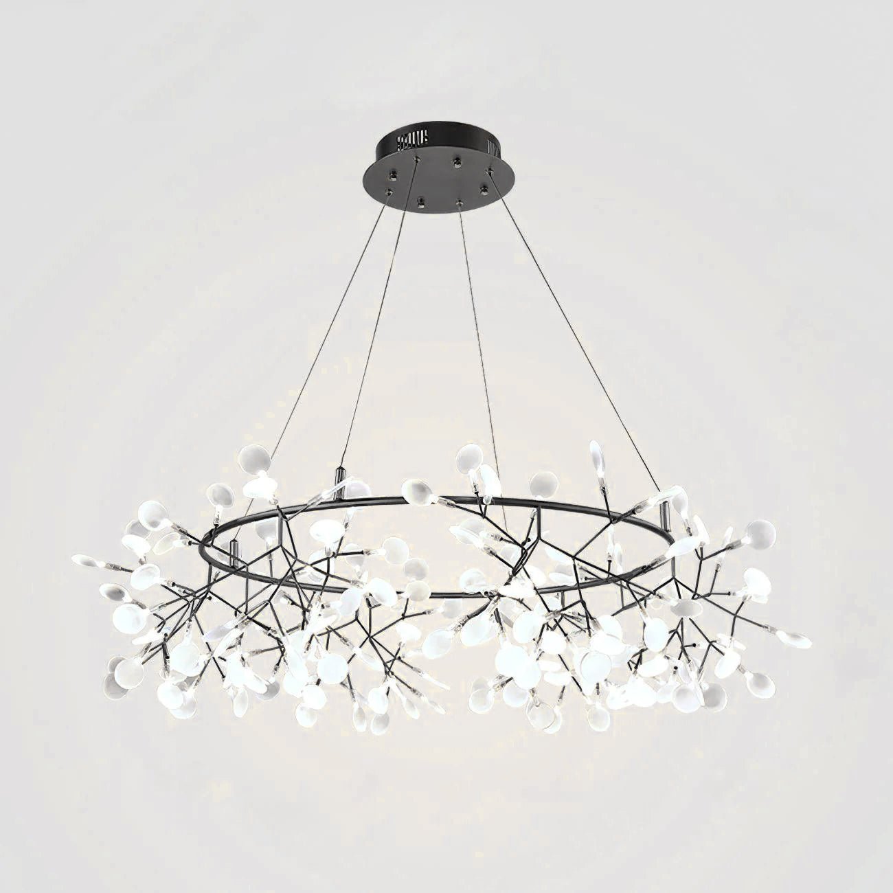 Black Big O Firefly LED Chandelier - Vakkerlight