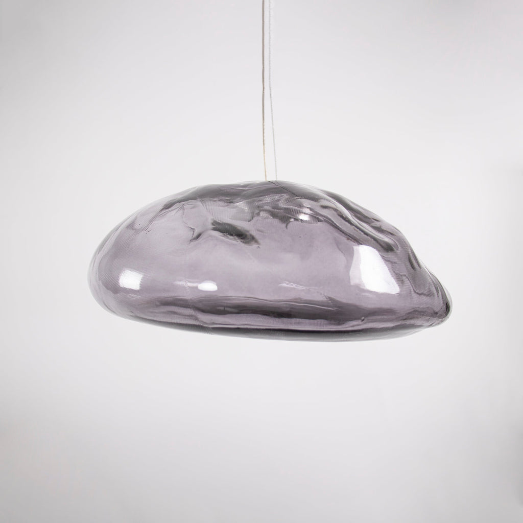 Lampă suspendată din plasă de sticlă suflată
