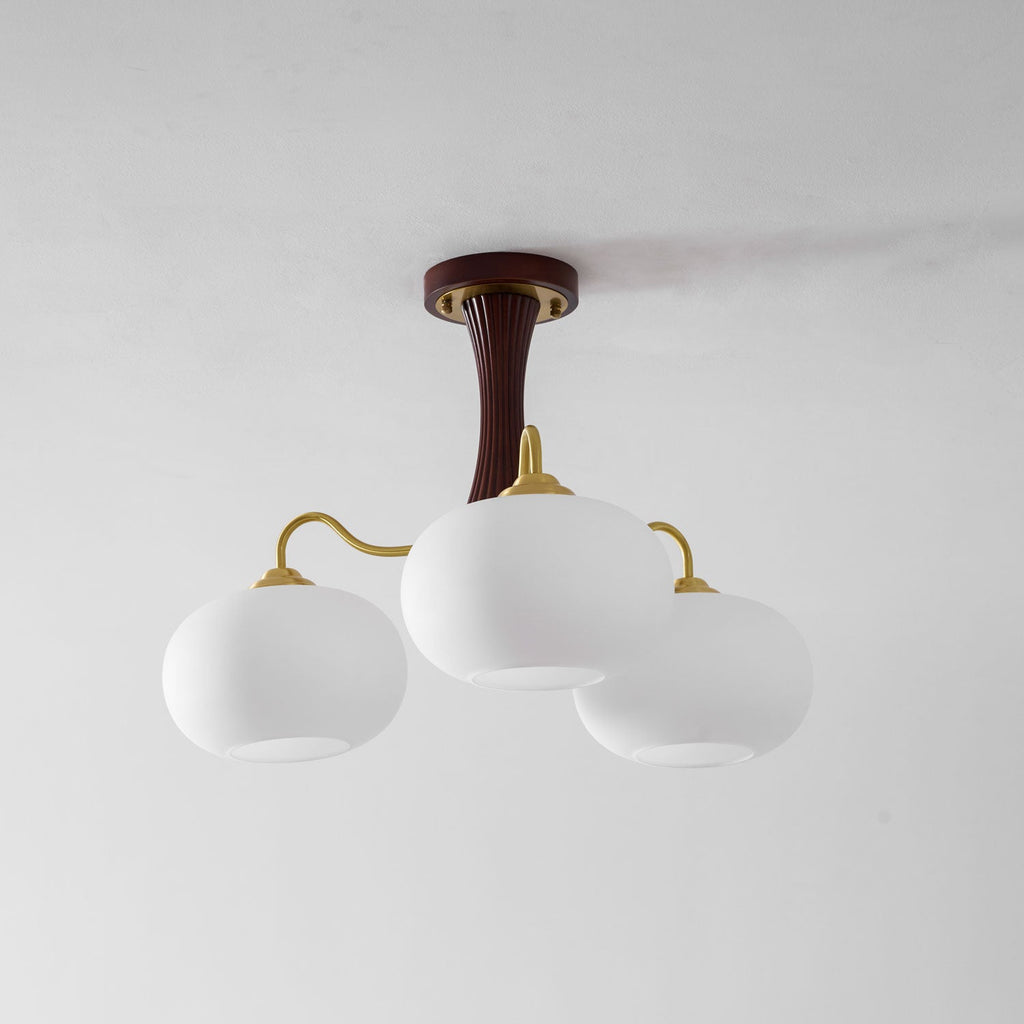 Candelabru din lemn de alamă, curmal