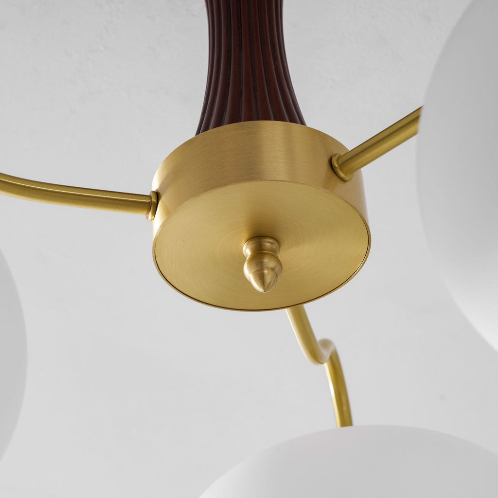 Candelabru din lemn de alamă, curmal