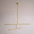Brass Glass Drop Chandelier - Vakkerlight