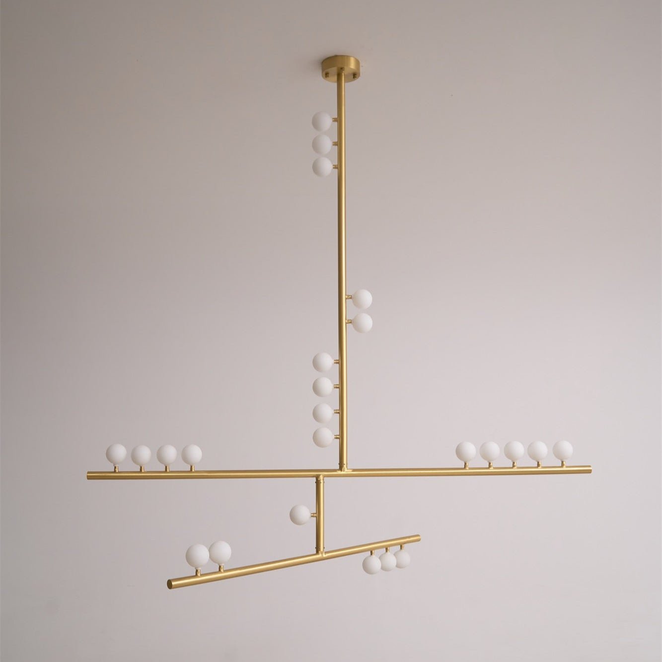 Brass Glass Drop Chandelier - Vakkerlight