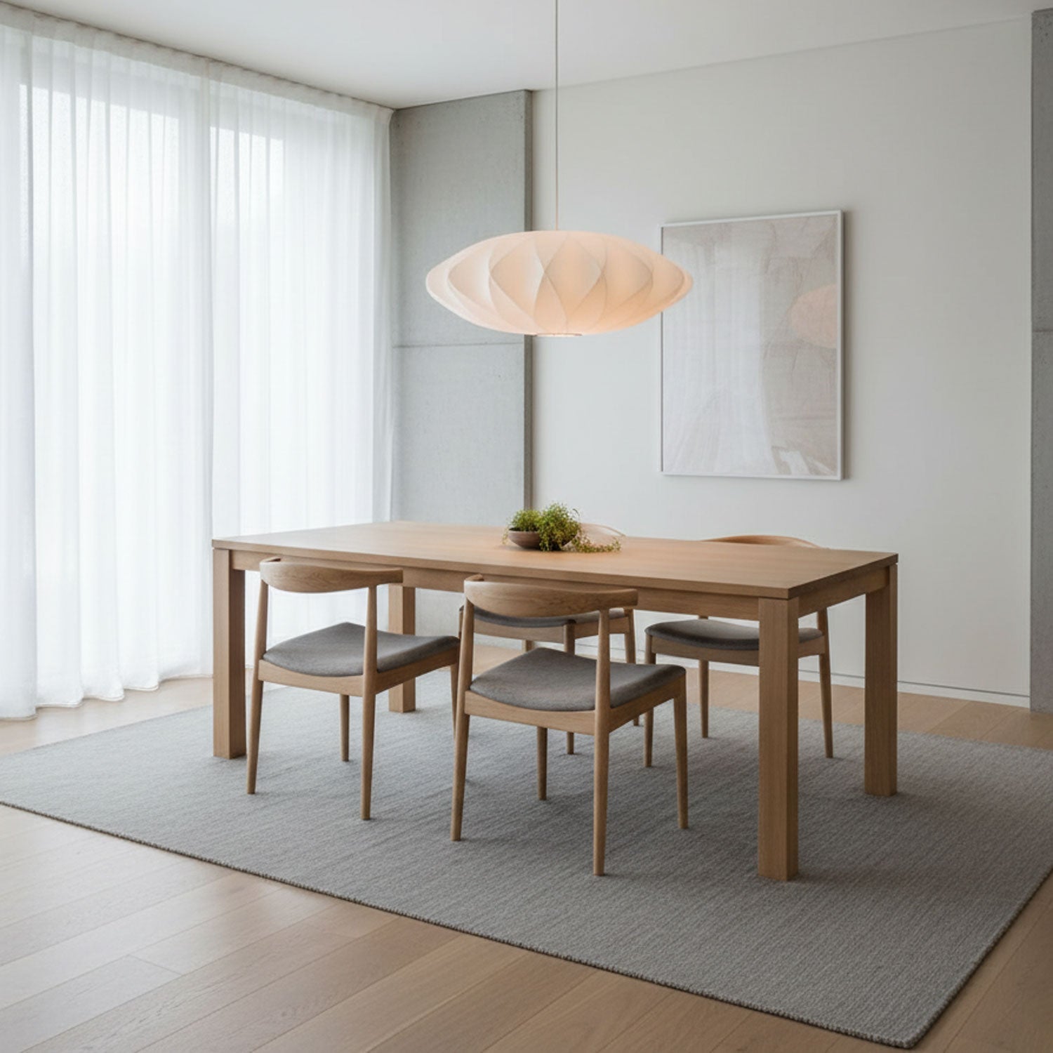 Bubble Mulberry Silk Pendant Lamp