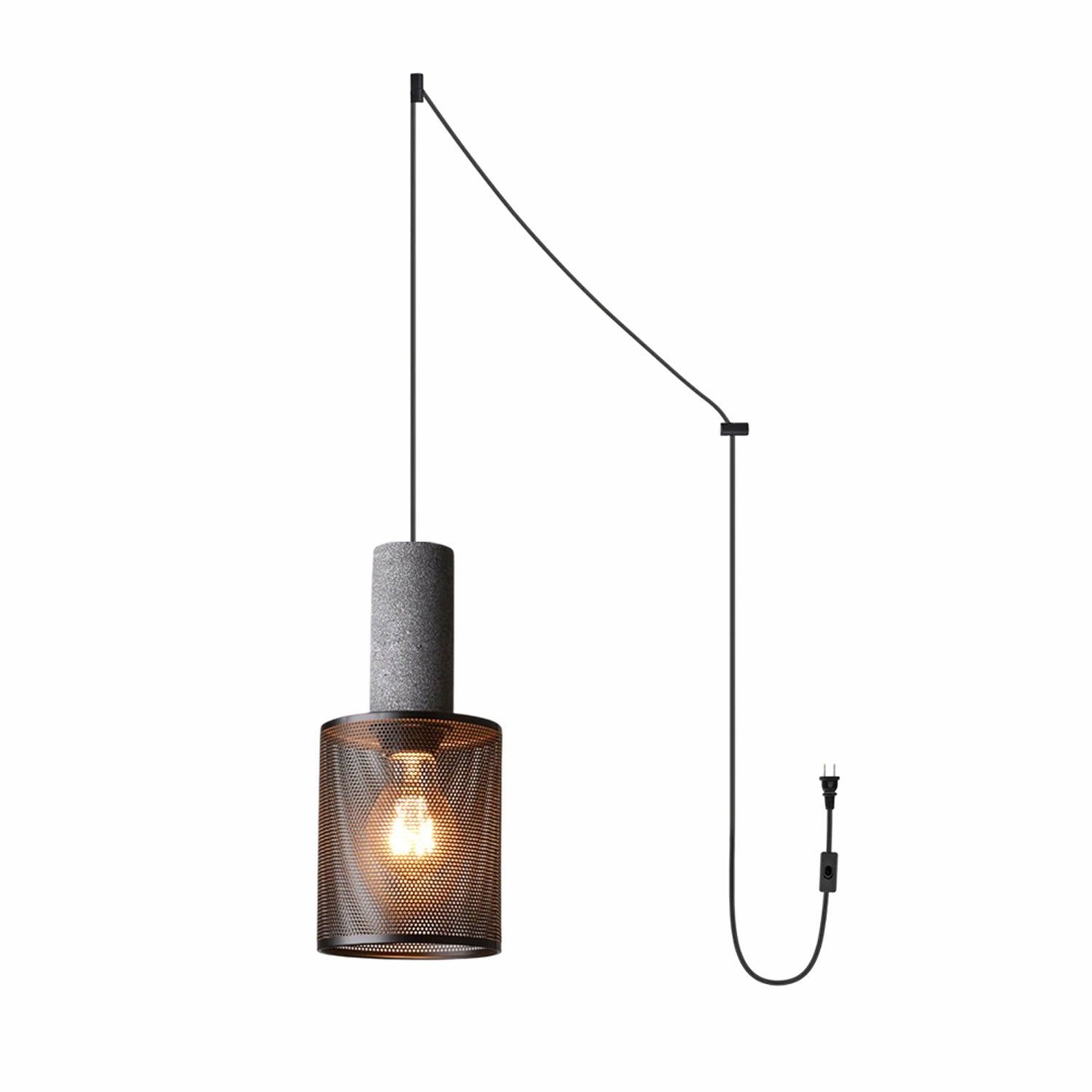 Cement Mesh Plug - in Pendant Lamp - Vakkerlight