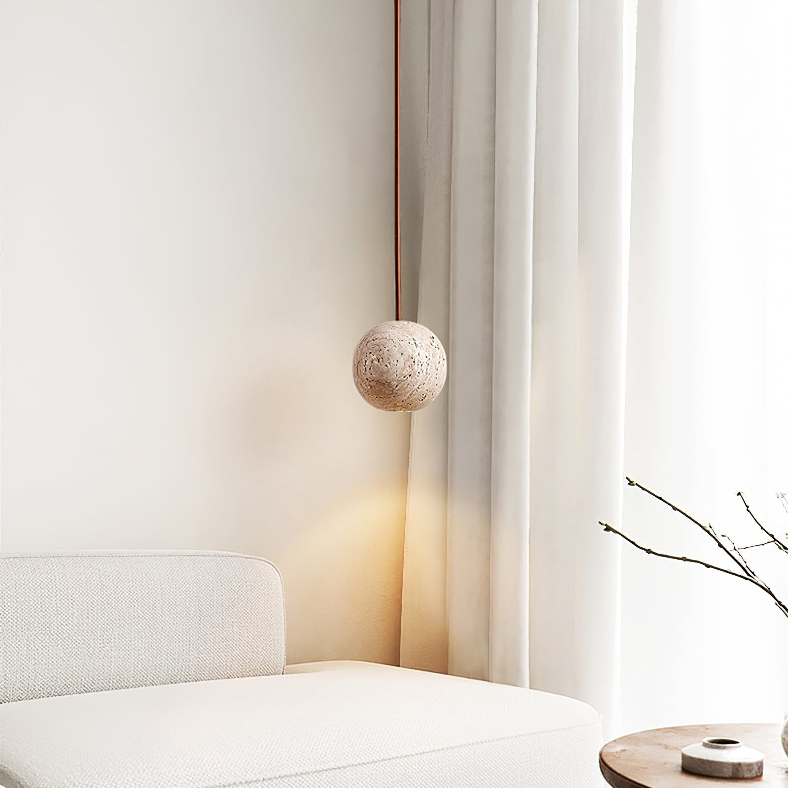 Cassia Travertine Pendant Light