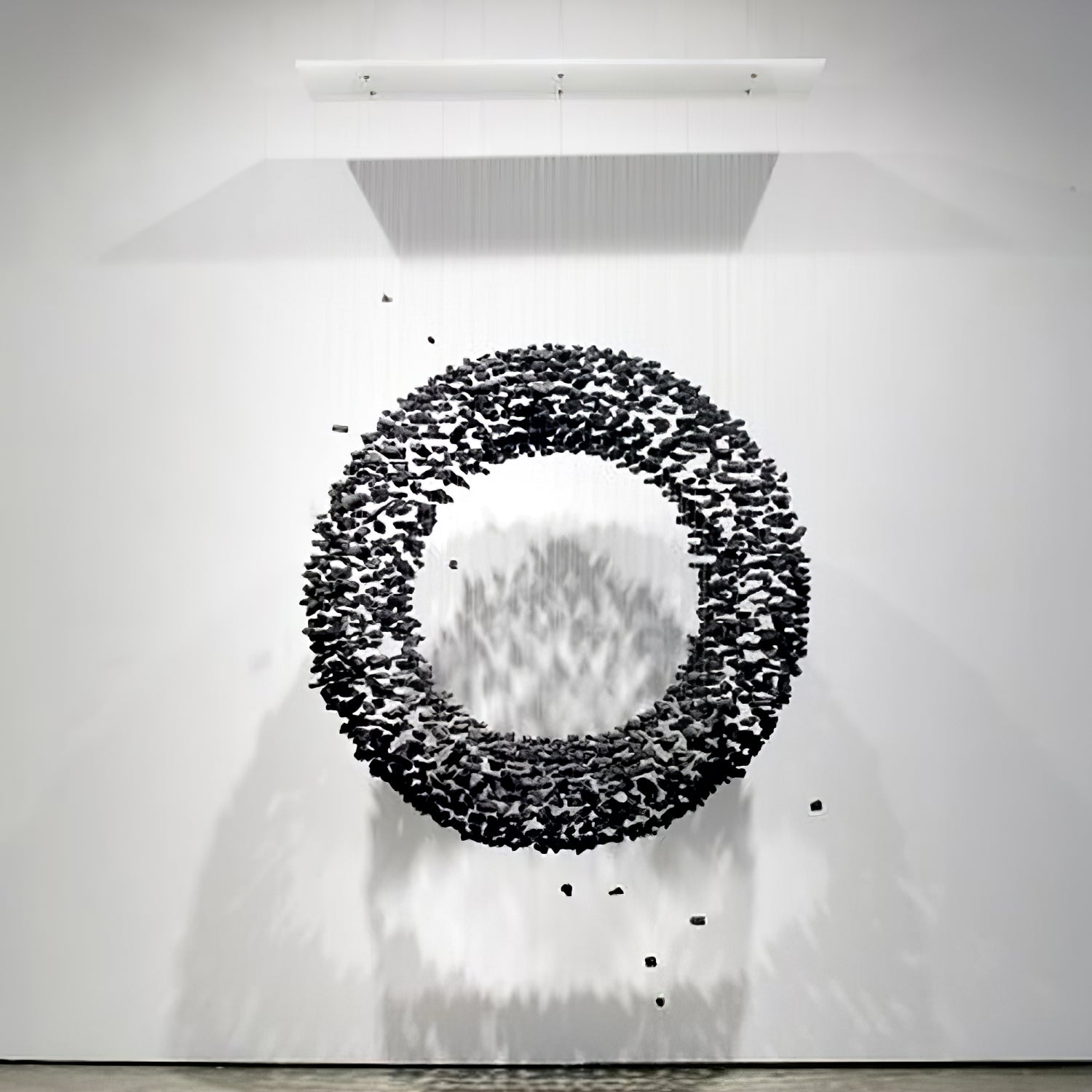 The Charcoal Halo LED Chandelier | Custom Size & Made-to-Order Lighting for Luxury Homes & Commercial Spaces