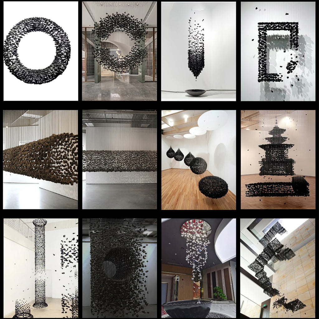 The Charcoal Halo LED Chandelier | Custom Size & Made-to-Order Lighting for Luxury Homes & Commercial Spaces