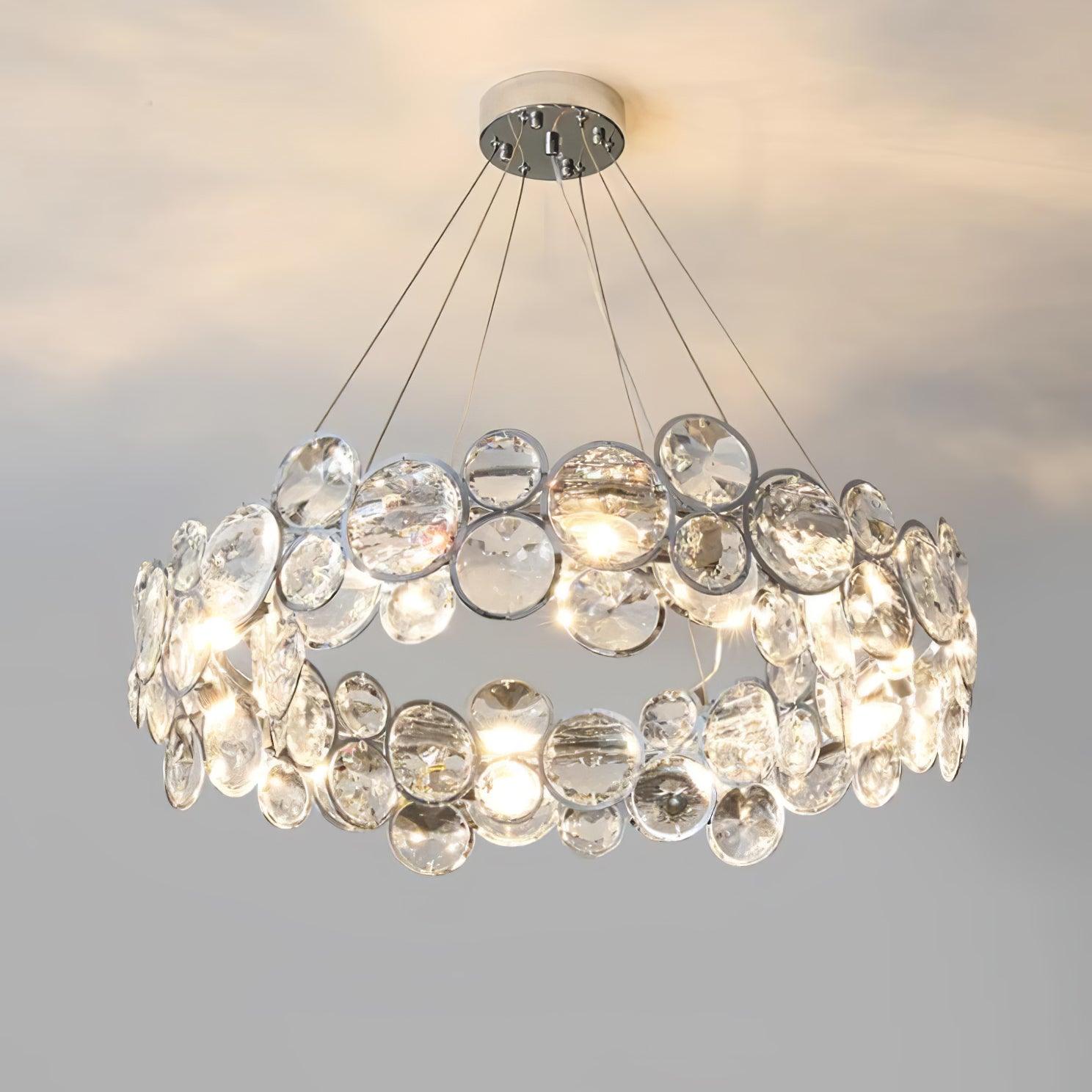 Chrome Round Crystal Chandelier - Vakkerlight