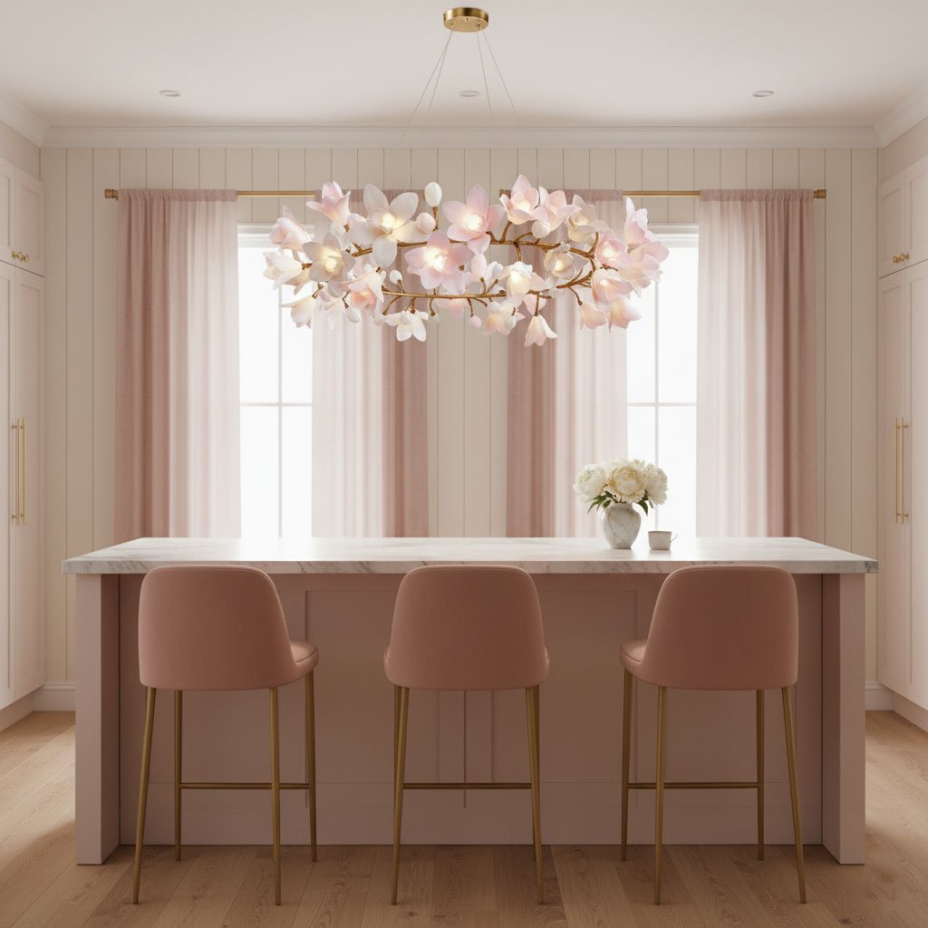 Candelabru circular cu flori