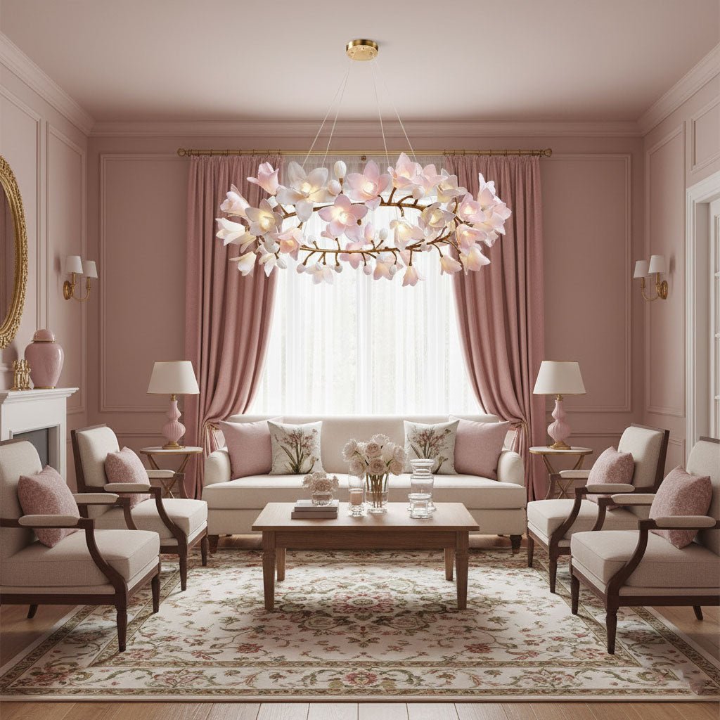 Candelabru circular cu flori