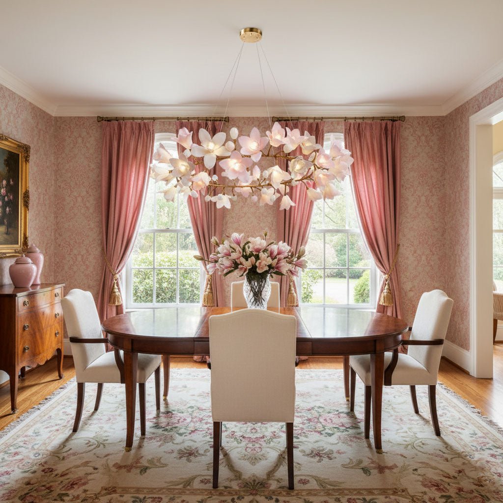 Candelabru circular cu flori