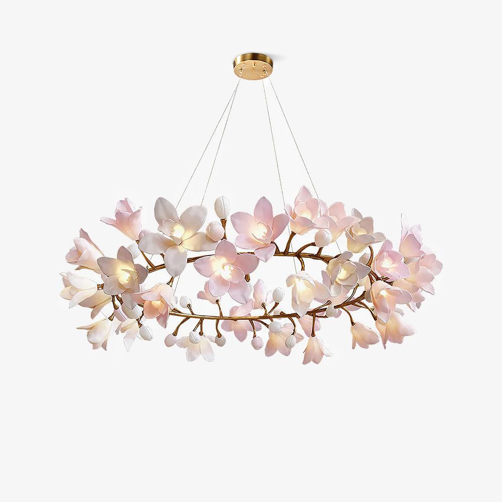 Candelabru circular cu flori