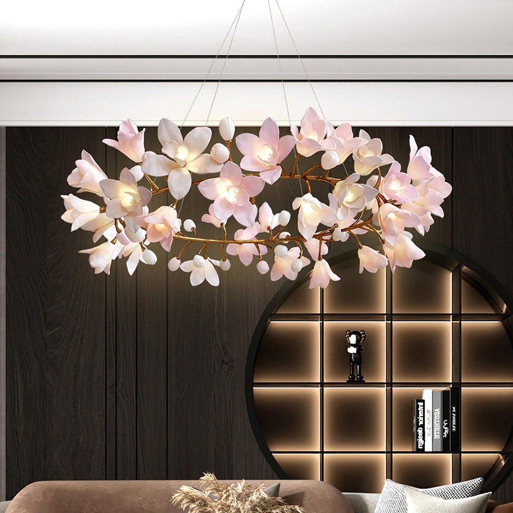 Candelabru circular cu flori