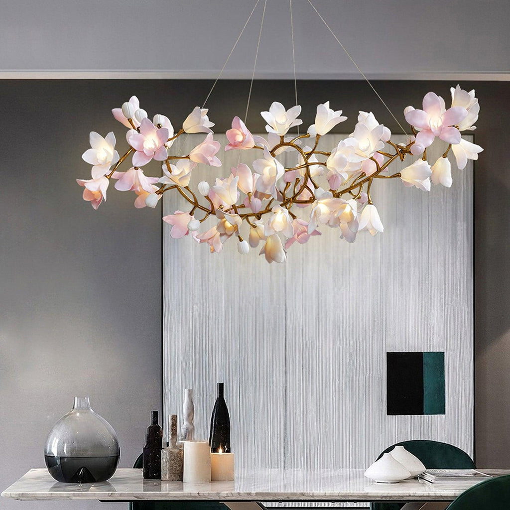 Candelabru circular cu flori