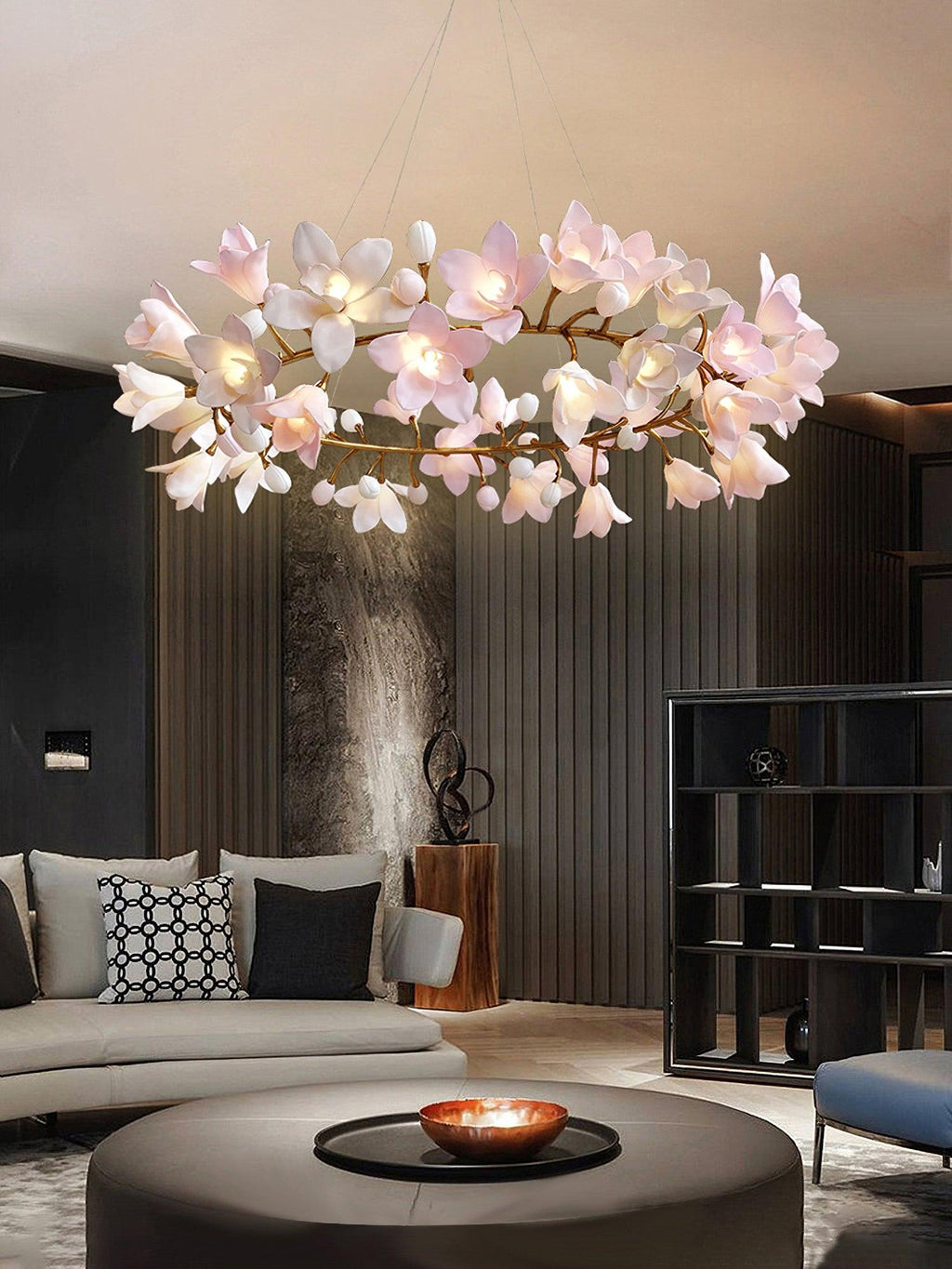 Candelabru circular cu flori