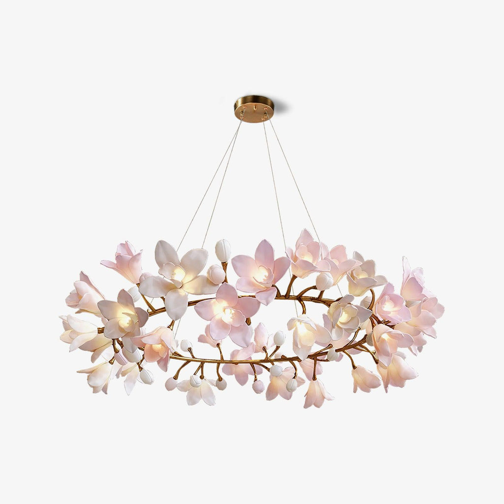 Candelabru circular cu flori