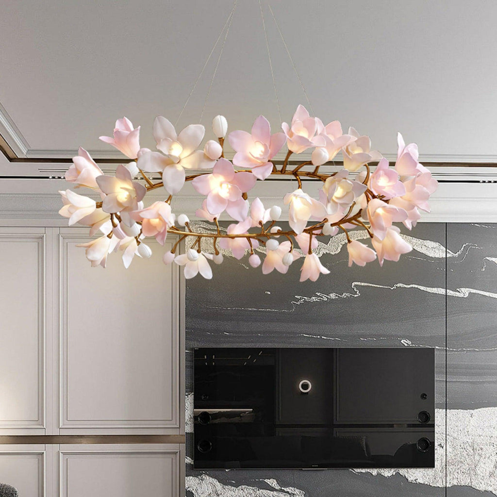 Candelabru circular cu flori