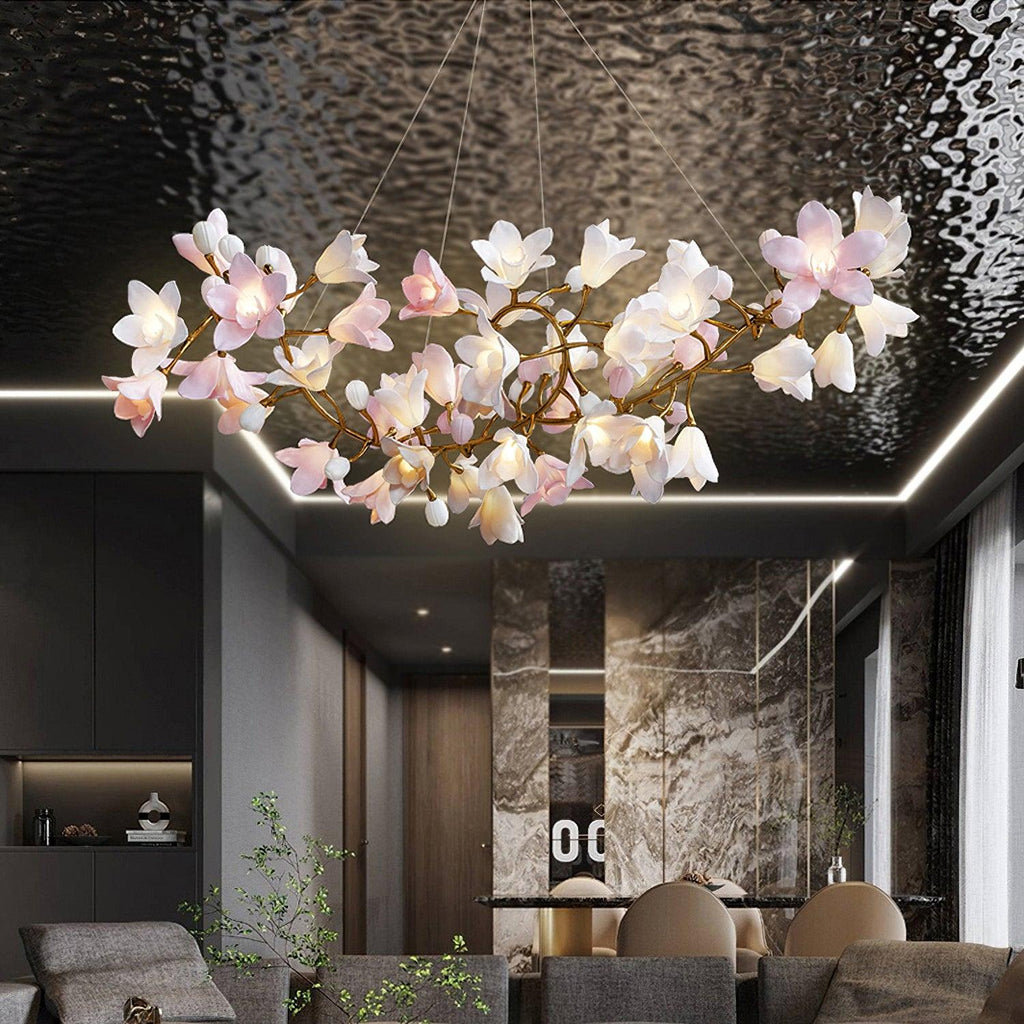 Candelabru circular cu flori