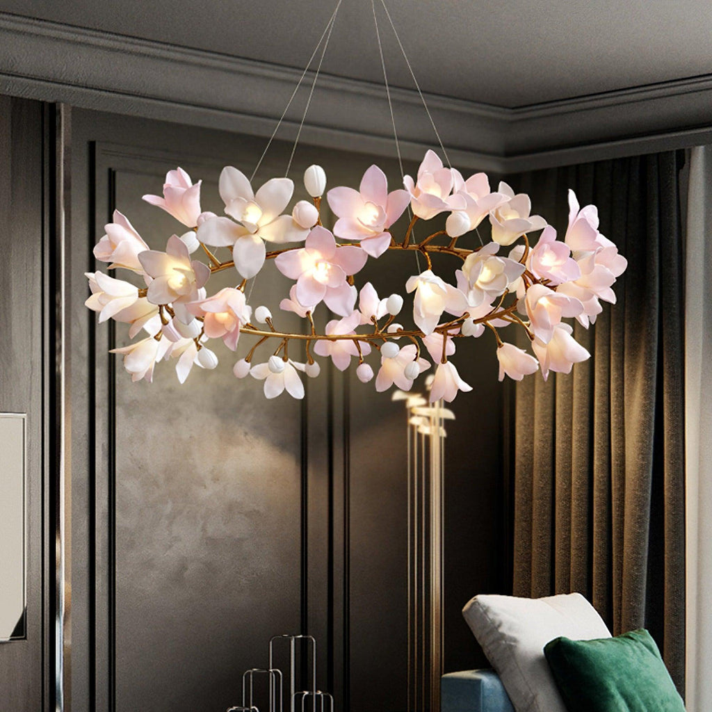 Candelabru circular cu flori
